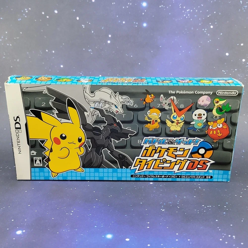 Nintendo DS Battle & Get Pokemon Typing DS Japanese Import with Keyboard Black